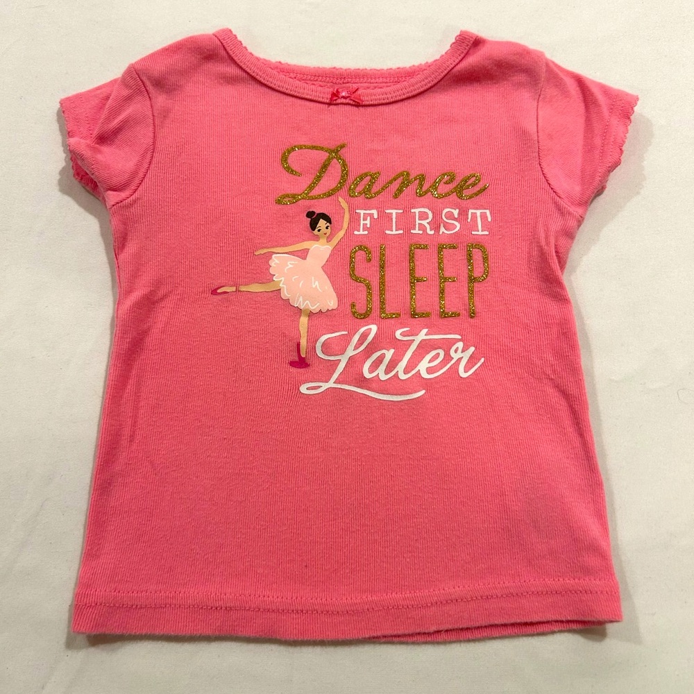 Pink dance first sleep later shirt